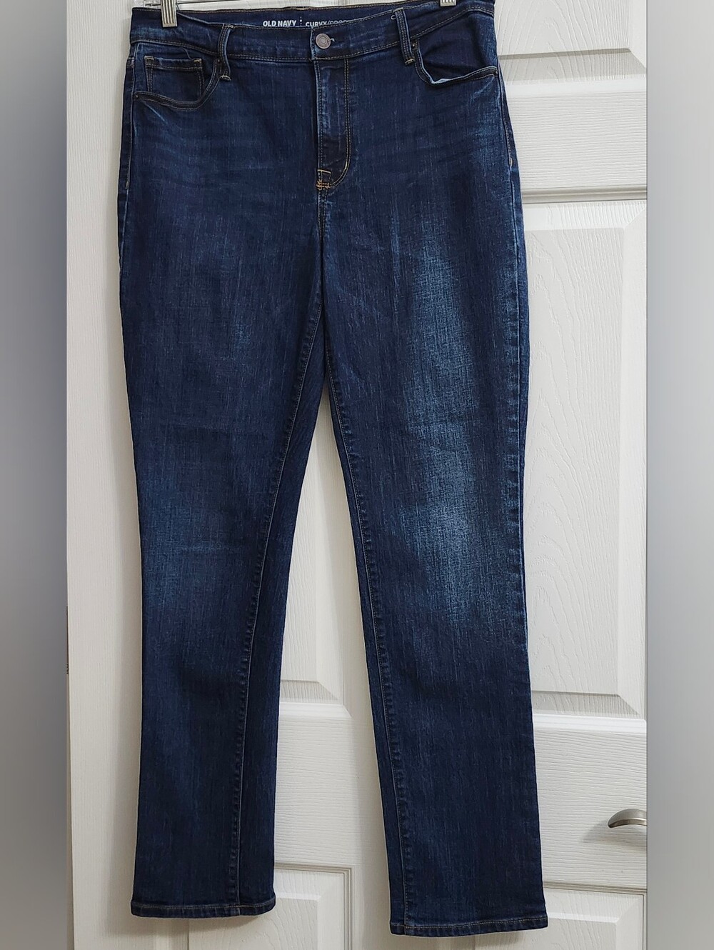 Old Navy Curvy Profile Jeans Womens 10 Blue Mid-Rise Straight Stretch
